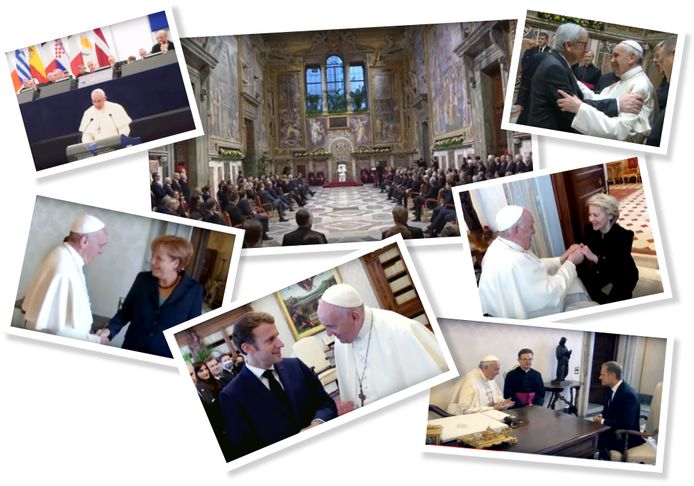 EU-lederne mødes også med paven - og lytter gerne i samlet flok